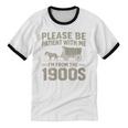 Please Be Patient I'm From The 1900s Vintage Over The Hill Premium Tri-Blend Unisex Cotton Ringer T-Shirt