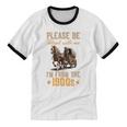 Please Be Patient With Mee I'm From The 1900s Minimalist Premium Unisex Cotton Ringer T-Shirt
