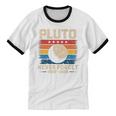Pluto Never Forget Space Nostalgia Astronomy Humor Unisex Cotton Ringer T-Shirt Pluto Never Forget Space Nostalgia Astronomy Humor Unisex Cotton Ringer T-Shirt