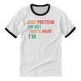 Pretend I Am Not Here That's What I'm Doing Introvert Unisex Cotton Ringer T-Shirt