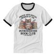Proud Introverted Book Club Anti Social Reader Pet Cat Unisex Cotton Ringer T-Shirt
