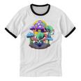 Psychedelic Alien Mushroom Nostalgia Groovy Vibe Hippie Unisex Cotton Ringer T-Shirt Psychedelic Alien Mushroom Nostalgia Groovy Vibe Hippie Unisex Cotton Ringer T-Shirt