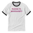 Punch It Margaret Vintage Retro 1980's Nostalgia Unisex Cotton Ringer T-Shirt