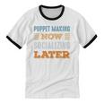 Puppet Making Now Minimal Socializing Introvert Vintage Unisex Cotton Ringer T-Shirt Puppet Making Now Minimal Socializing Introvert Vintage Unisex Cotton Ringer T-Shirt