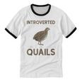 Quail Bird Lover Introvert Quail Unisex Cotton Ringer T-Shirt Quail Bird Lover Introvert Quail Unisex Cotton Ringer T-Shirt