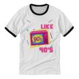 Rad Just Like The 90s 90s Aesthetic Nostalgia 1990s Retro Unisex Cotton Ringer T-Shirt