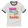 Raised On 90s Boy Bands Nostalgia Love Women Men Unisex Cotton Ringer T-Shirt