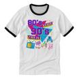 Retro 1980s 80's Baby 1990s 90's Made Me Nostalgia Birthday Unisex Cotton Ringer T-Shirt