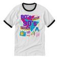 Retro 1980s 80's Baby 1990s 90's Made Me Nostalgia Birthday Unisex Cotton Ringer T-Shirt