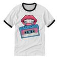 Retro 80s And 90s Cassette Perfect For Nostalgia Unisex Cotton Ringer T-Shirt
