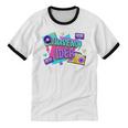 Retro 80s Style 90s Pop Fashion Nostalgia Eighties Music Unisex Cotton Ringer T-Shirt