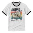 Retro Cassette Case 70s Vintage Music Analog Nostalgia Unisex Cotton Ringer T-Shirt