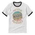 Retro Cassette Never Forget Nostalgia Vintage Unisex Cotton Ringer T-Shirt