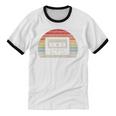 Retro Cassette Tape 80s 90s Nostalgia Unisex Cotton Ringer T-Shirt
