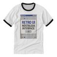 Retro Computer Dialog Box 90s Desktop Interface Nostalgia Unisex Cotton Ringer T-Shirt