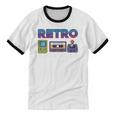 Retro Gaming Nostalgia Tee Perfect For Vintage Lovers Premium Tri-Blend Unisex Cotton Ringer T-Shirt