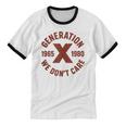 Retro Gen X 1965-1980 Sarcastic Nostalgia Graphic Unisex Cotton Ringer T-Shirt