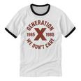 Retro Gen X 1965-1980 Sarcastic Nostalgia Graphic Unisex Cotton Ringer T-Shirt