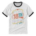 Retro It's My 18th Birthday Boho Nostalgia Women Kids Unisex Cotton Ringer T-Shirt