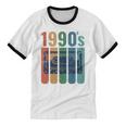 Retro Nineties Style Audio Tape Nostalgia Year 1990 Unisex Cotton Ringer T-Shirt Retro Nineties Style Audio Tape Nostalgia Year 1990 Unisex Cotton Ringer T-Shirt