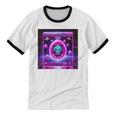 Retro Nostalgia Vaporwave- Error 404 Unisex Cotton Ringer T-Shirt