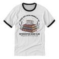 Retro Proud Introverted Book Club Anti Social Reader Unisex Cotton Ringer T-Shirt