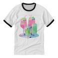 Retro Soft Drinks 80s 90s Nostalgia Cute Anime Aesthetic Tee Unisex Cotton Ringer T-Shirt