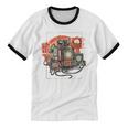 Retro Tech Stack 80s 90s Nostalgia Analog TV Cameras Unisex Cotton Ringer T-Shirt