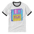 Retro TechnologyOld School Floppy Nostalgia 90s Generation Unisex Cotton Ringer T-Shirt