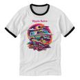 Retro Graphic Print With a Touch Of Nostalgia Unisex Cotton Ringer T-Shirt