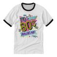 Retro Vintage 70's Baby 80's Made Me Nostalgia Classic Unisex Cotton Ringer T-Shirt