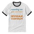 Running On Air Hockey Social Introvert Humor Vintage Unisex Cotton Ringer T-Shirt