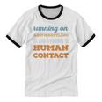 Running On Armwrestling Social Introvert Humor Vintage Unisex Cotton Ringer T-Shirt Running On Armwrestling Social Introvert Humor Vintage Unisex Cotton Ringer T-Shirt