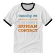 Running On Candle Making Social Introvert Humor Vintage Unisex Cotton Ringer T-Shirt