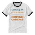 Running On Couponing Social Introvert Humor Vintage Unisex Cotton Ringer T-Shirt