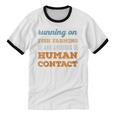 Running On Fish Farming Social Introvert Humor Vintage Unisex Cotton Ringer T-Shirt Running On Fish Farming Social Introvert Humor Vintage Unisex Cotton Ringer T-Shirt