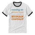 Running On Garage Sales Social Introvert Humor Vintage Unisex Cotton Ringer T-Shirt