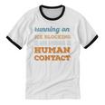 Running On Ice Blocking Social Introvert Humor Vintage Unisex Cotton Ringer T-Shirt Running On Ice Blocking Social Introvert Humor Vintage Unisex Cotton Ringer T-Shirt