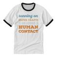 Running On Paper Crafts Social Introvert Humor Vintage Unisex Cotton Ringer T-Shirt
