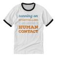 Running On Storytelling Social Introvert Humor Vintage Unisex Cotton Ringer T-Shirt Running On Storytelling Social Introvert Humor Vintage Unisex Cotton Ringer T-Shirt