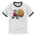 Santa Holding Cookie Xmas Baker Introvert Christmas Unisex Cotton Ringer T-Shirt Santa Holding Cookie Xmas Baker Introvert Christmas Unisex Cotton Ringer T-Shirt