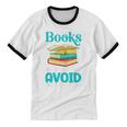Sarcastic Books Anti Social Introvert Book Conversation Unisex Cotton Ringer T-Shirt Sarcastic Books Anti Social Introvert Book Conversation Unisex Cotton Ringer T-Shirt