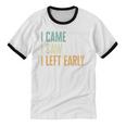 I Came I Saw I Left Early Introverts Lovers Unisex Cotton Ringer T-Shirt I Came I Saw I Left Early Introverts Lovers Unisex Cotton Ringer T-Shirt