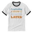 Scrapbooking Now Minimal Socializing Introvert Vintage Unisex Cotton Ringer T-Shirt Scrapbooking Now Minimal Socializing Introvert Vintage Unisex Cotton Ringer T-Shirt