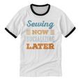 Sewing Now Minimal Socializing Introvert Vintage Unisex Cotton Ringer T-Shirt Sewing Now Minimal Socializing Introvert Vintage Unisex Cotton Ringer T-Shirt