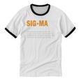 Sigma Male Definition Crazy Aura Lone Wolf Introvert Unisex Cotton Ringer T-Shirt