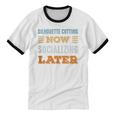 Silhouette Cutting Now Minimal Socializing Introvert Unisex Cotton Ringer T-Shirt Silhouette Cutting Now Minimal Socializing Introvert Unisex Cotton Ringer T-Shirt