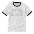 Silly Anti Social WITCHES COLLEGE Introvert Stay Away From Unisex Cotton Ringer T-Shirt