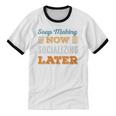 Soap Making Now Minimal Socializing Introvert Vintage Unisex Cotton Ringer T-Shirt