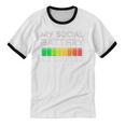 Social Battery Low Energy Antisocial Introvert Unisex Cotton Ringer T-Shirt Social Battery Low Energy Antisocial Introvert Unisex Cotton Ringer T-Shirt